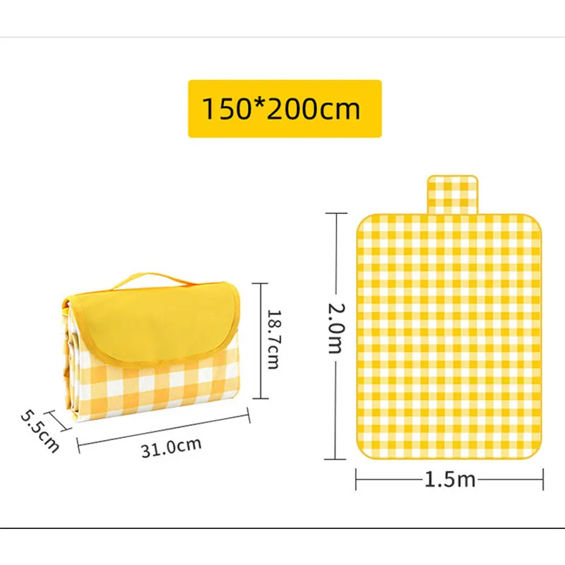 Anhui 367 Picnic 600 D Oxford cloth Outdoor picnic cloth Waterproof picnic blanket Ground mat Moisture-proof mat