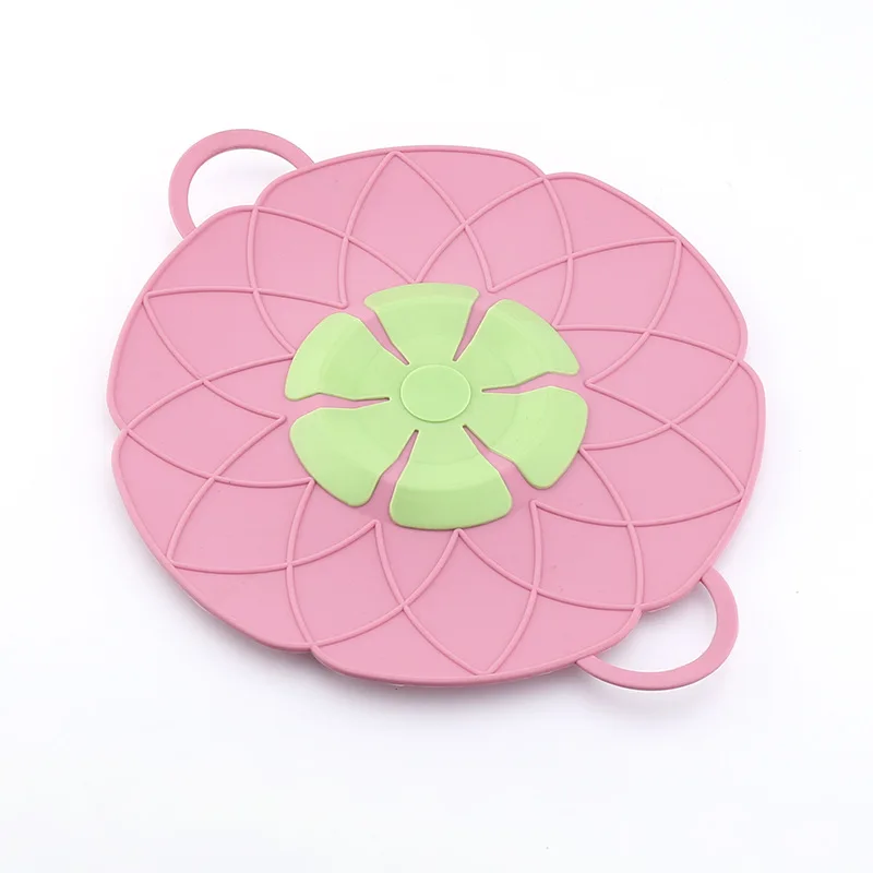 Multifunctional household kitchen large silicone spill-proof pot thickened casserole cover splash-proof and leak-proof porridge