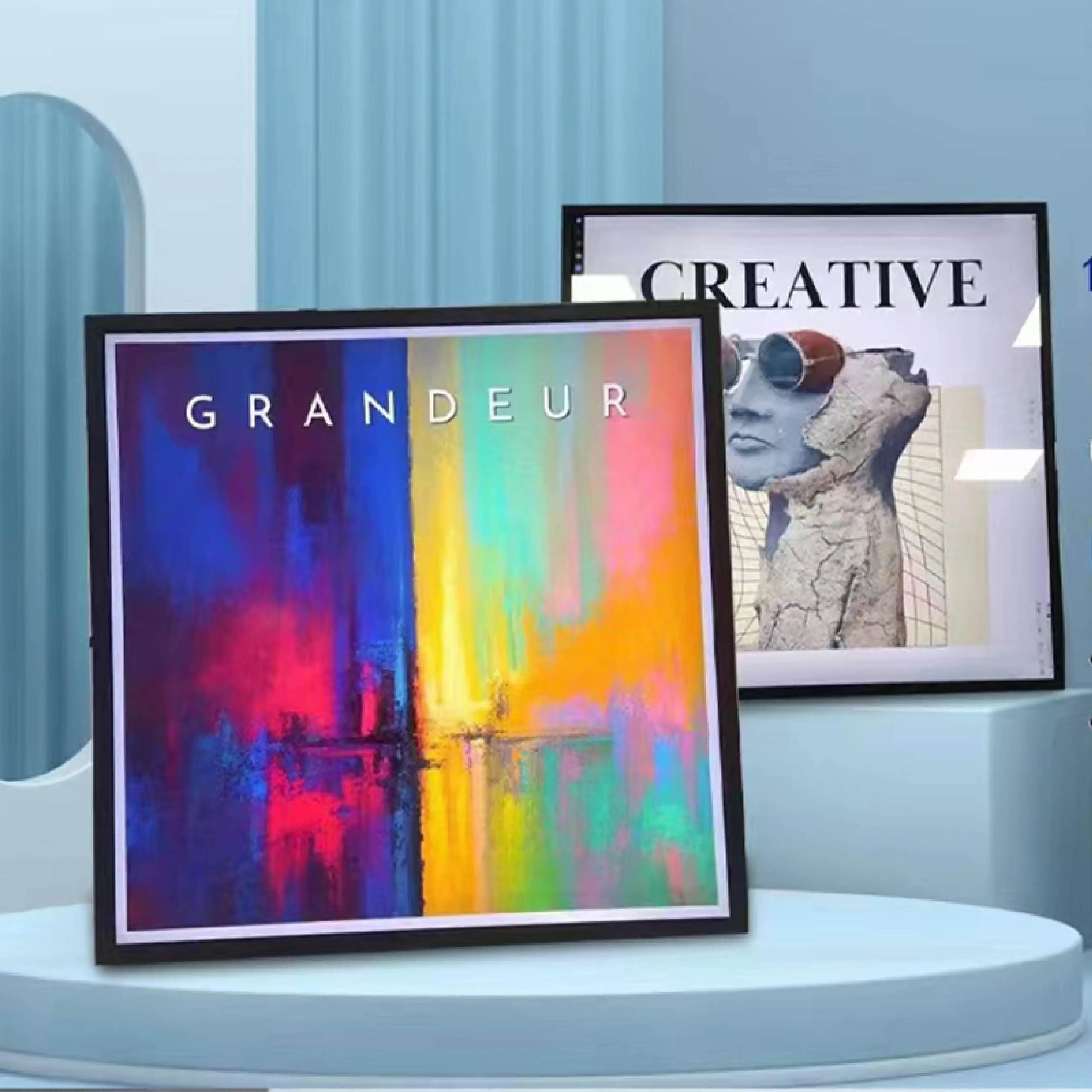 TEXIAN 21.5 22 32 43 55 Inch Cloud Photo Video NTF Display Portable Art Wifi Digital Picture Frame Advertising Screen