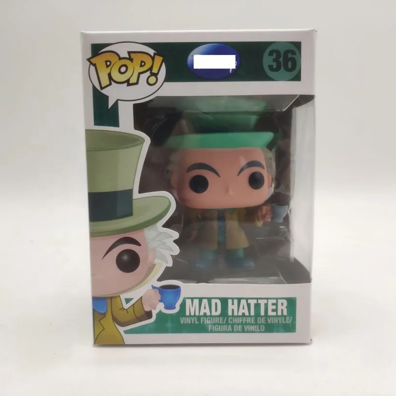 Funko Pop 35# CHESHIRE CAT 36# MAD HATTE Action Figure Toys Vinyl Figurine Collection Model Doll Gift Desktop Ornament Wholesale