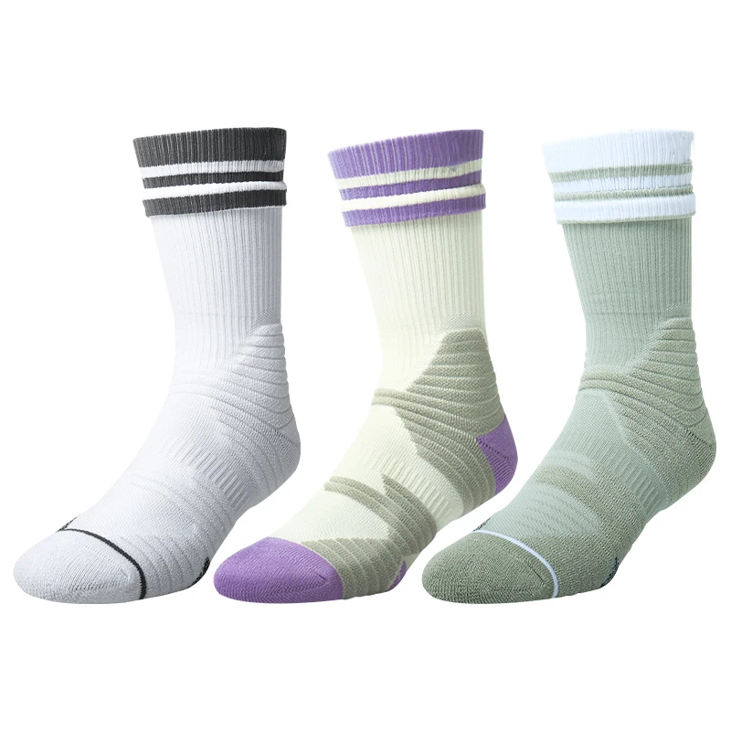 U.S Hot sale Quick Dry Coolmax Sports Socks Cushion Arch Support Sustainable Basketball Hose Colorful Custom Sporty Socks For Me