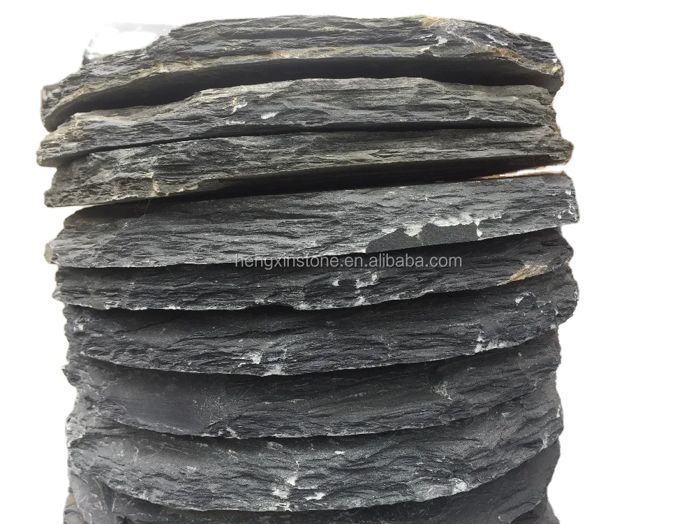 Factory Direct Sales Cheap Thick Natural Surface Round 30 cm Landscaping Slate Rock Natural Slate Paving Slate Blocks
