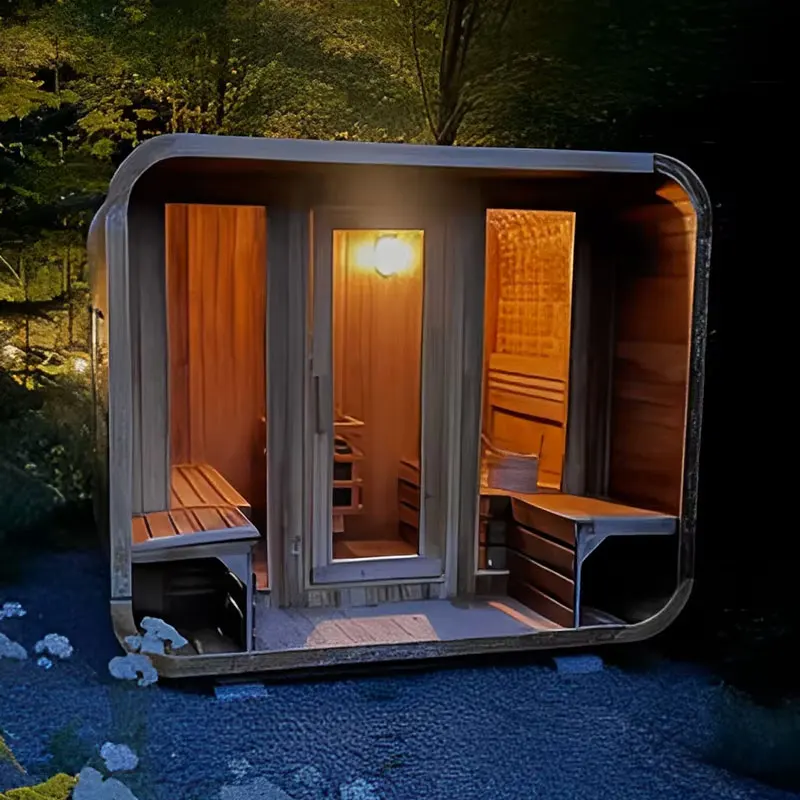 Outdoor Traditional Cube Sauna Infrared Sauna 2 Person
