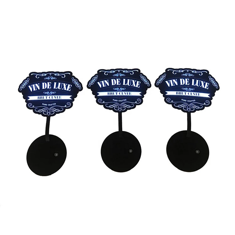 2021 New Design illuminated label EL Wine Label LED Light Sticker waterproof EL bottle sticker
