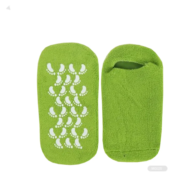 KAITE-2-M0063 silicone foot skin care moisturizing socks rubber gel socks for dry feet heel insoles spa socks