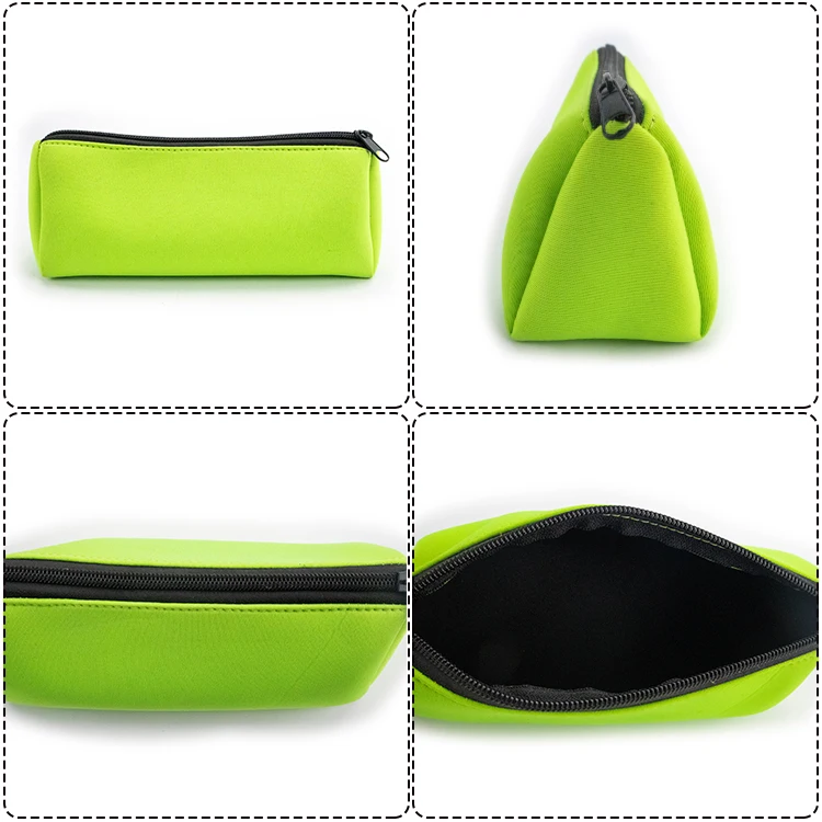 Wholesale Custom Logo Neoprene Pencil Bag Blank Sublimation Print Stationery Pouch Office School Kid Soft Writing Bag Case