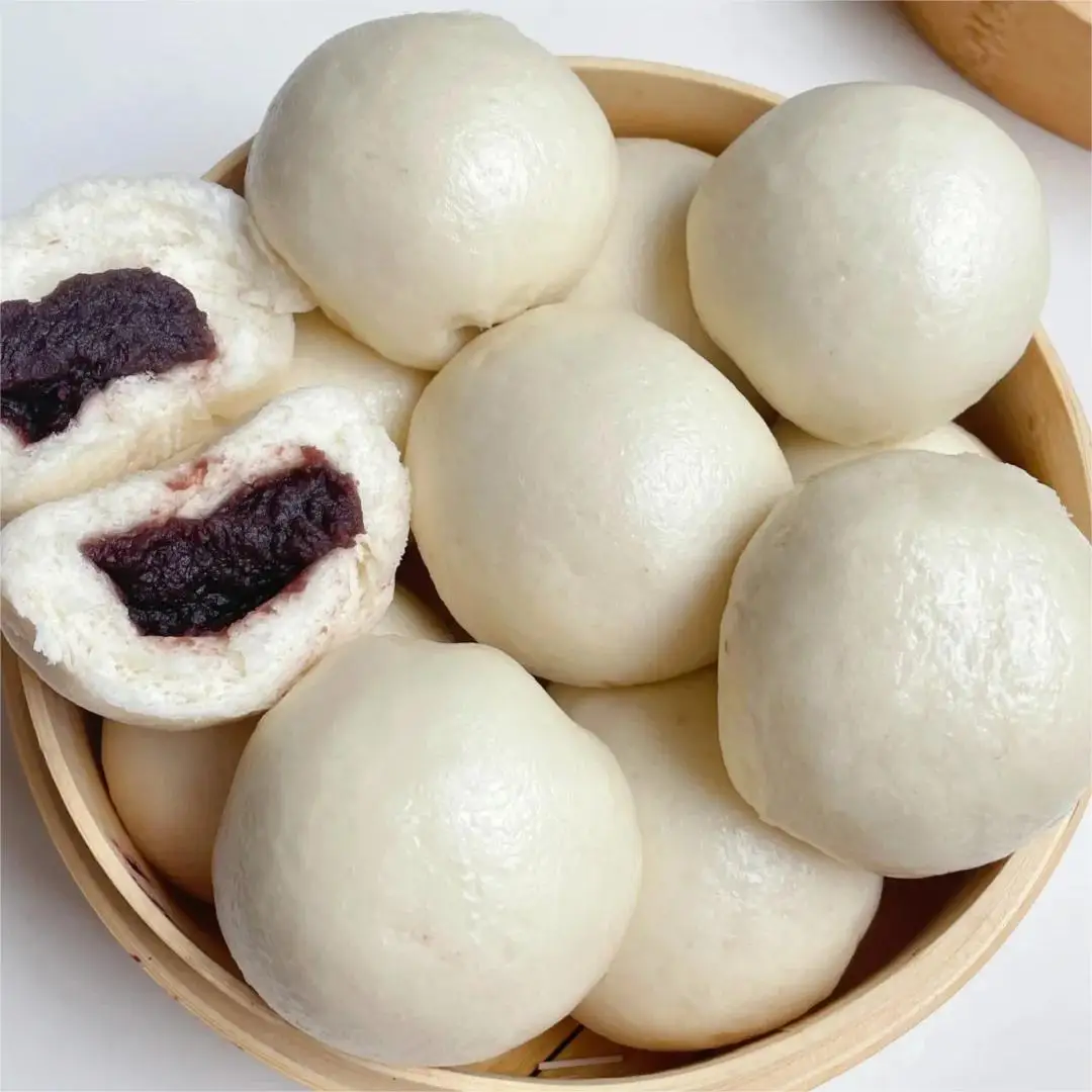 Professional Factory Sandwich bread Assured  Frozen red bean buns Snacks Steamed Red bean Pau Sweet Buns