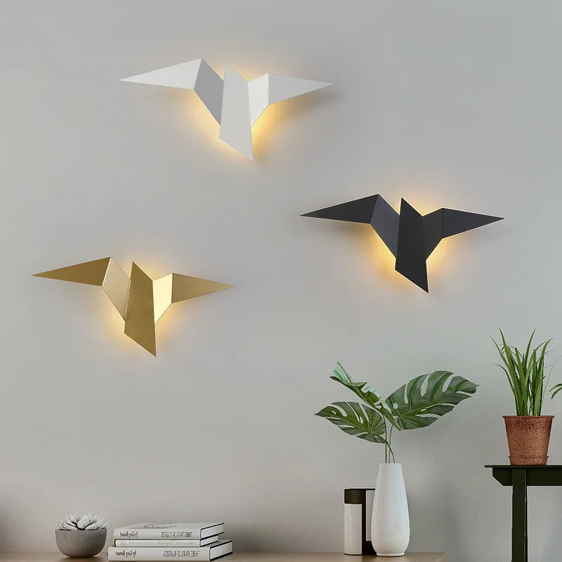 Driver Simple Lamp Creative Lights Bedroom Indoor Decorative Light Modern Little Bird Long Living Room European Led Wall Lamps