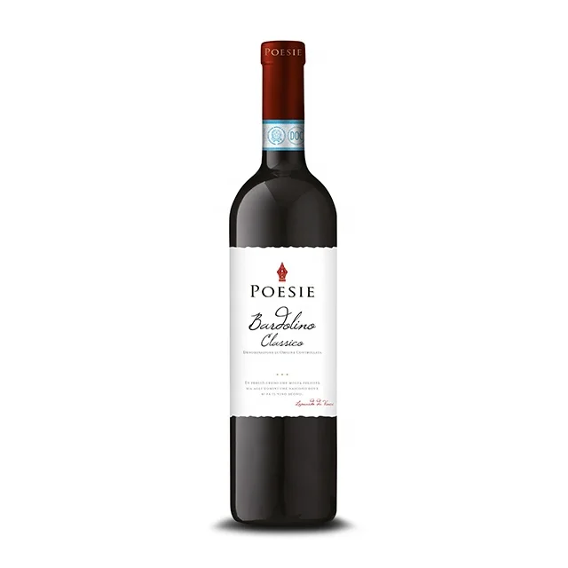 Italian red wine - Bardolino classico DOC - Poesie - glass bottle 0,75l - Color: Light ruby red - Palate: Pleasant, noble