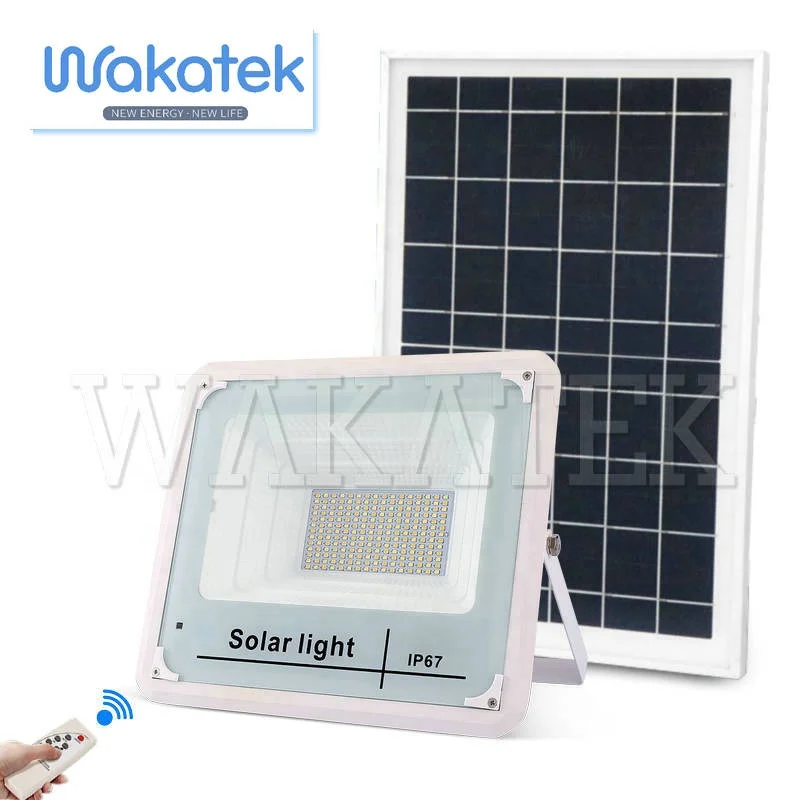 WAKATEK Солнечные 100 Вт лампы для сада с дистанционным управлением Солнечная