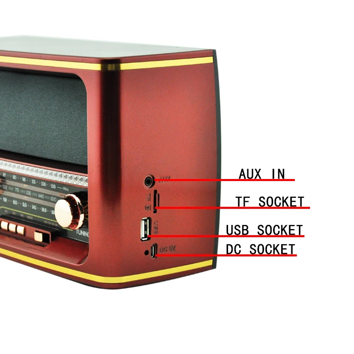 Kemai 1970 Antique Boombox Old School Model Portable Am Fm Vintage Radios Usb Mp3 Music Old Look Fashion Style Wooden Radios