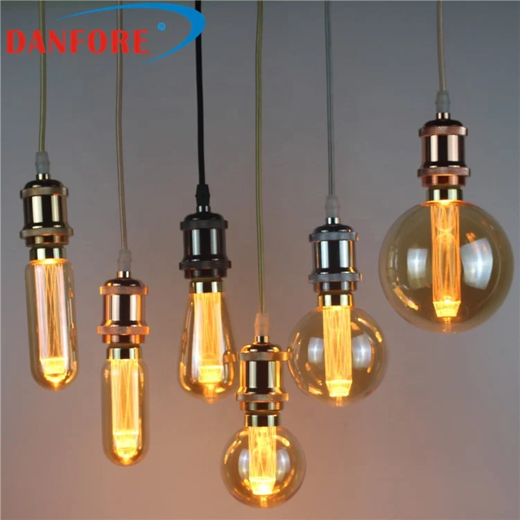 New hot sale light guide column LGC halogen replacement amber glass e27 220V LED ST64 vintage edison bulb
