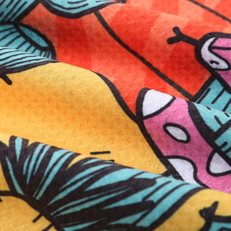 Custom Large Size Digital Painting Printed Microfiber Waffle Golf Towel With Grommet