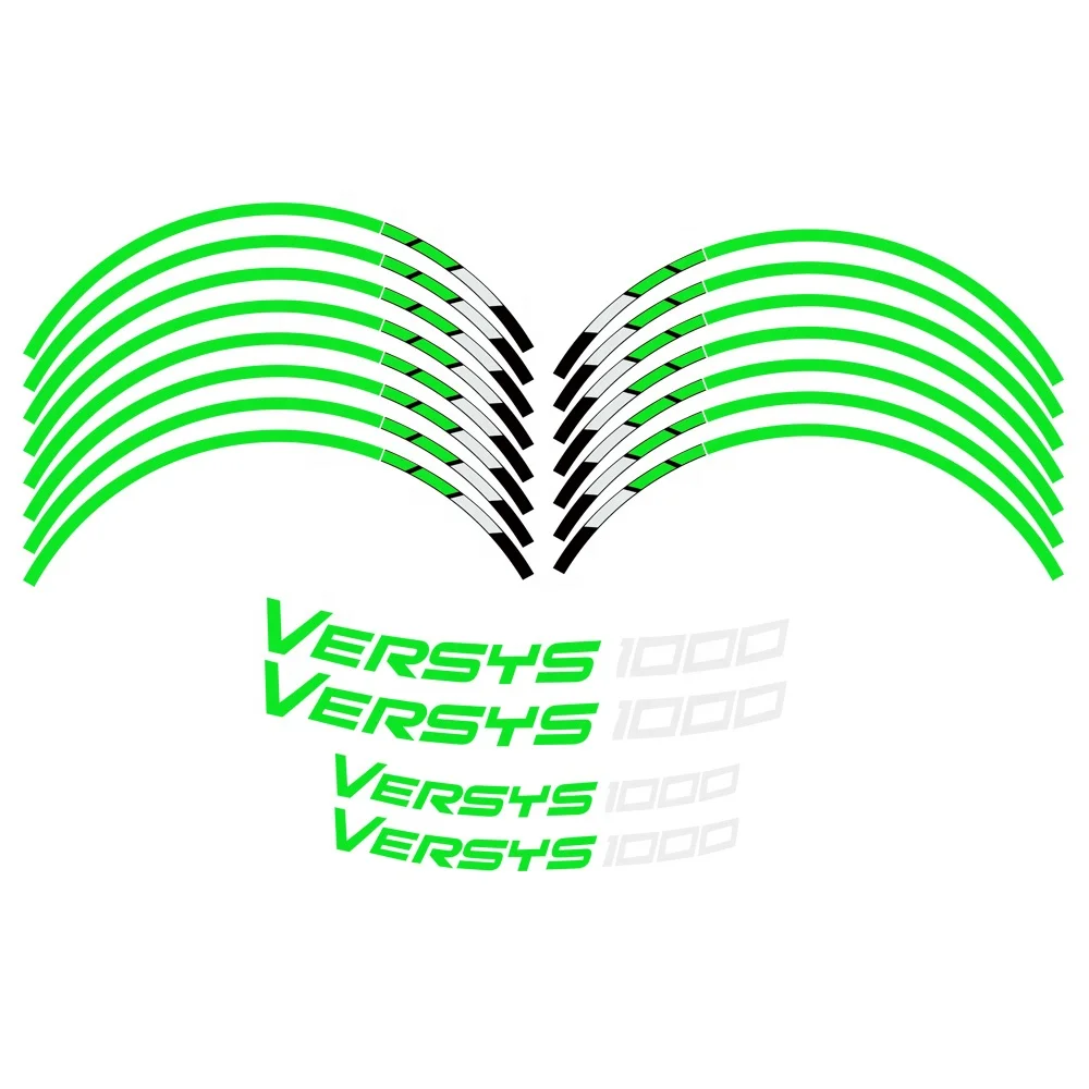 Motorcycle For Kawasaki VERSYS 1000 VERSYS1000 New Reflective Wheel Stickers Front And Rear Custom Inner Wheel Stickers