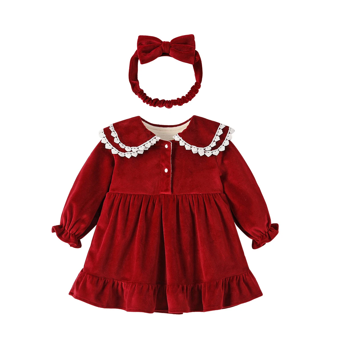 Детское бархатное платье на осень-зиму