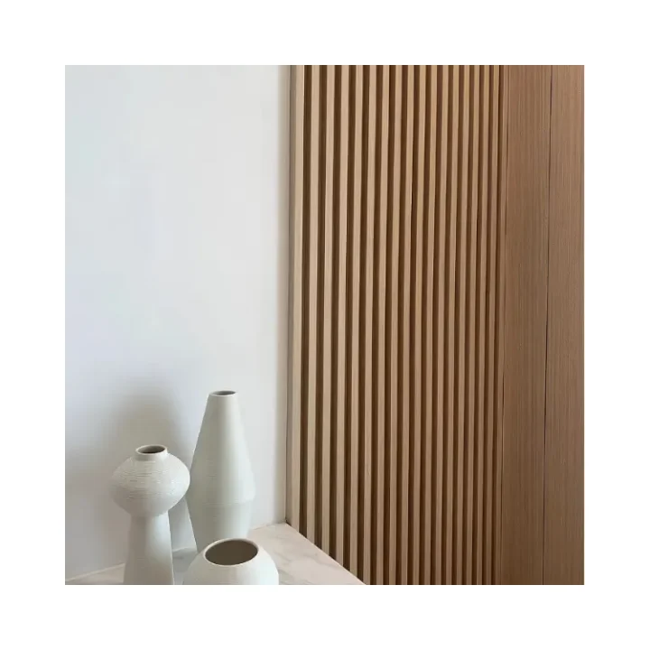 Indoor Wood Plastic Composite Wall Panel (WPC) Sound-Absorbing Building Decoration Material for Hotel & Household Use