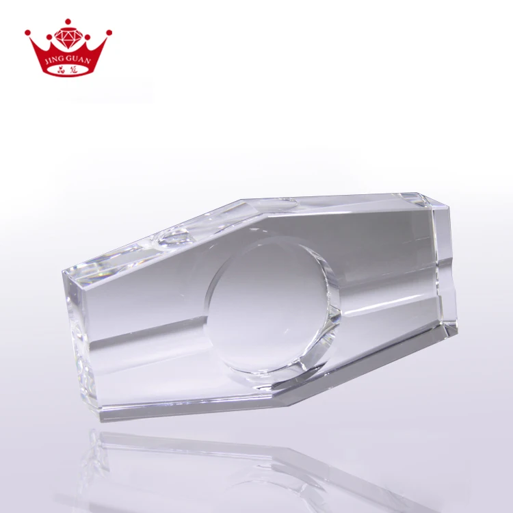 
Jingguan Wholesale Bulk Stock Vintage Customized Design Cheap Clear Boat Shape Glass Crystal Cigar Ashtray 