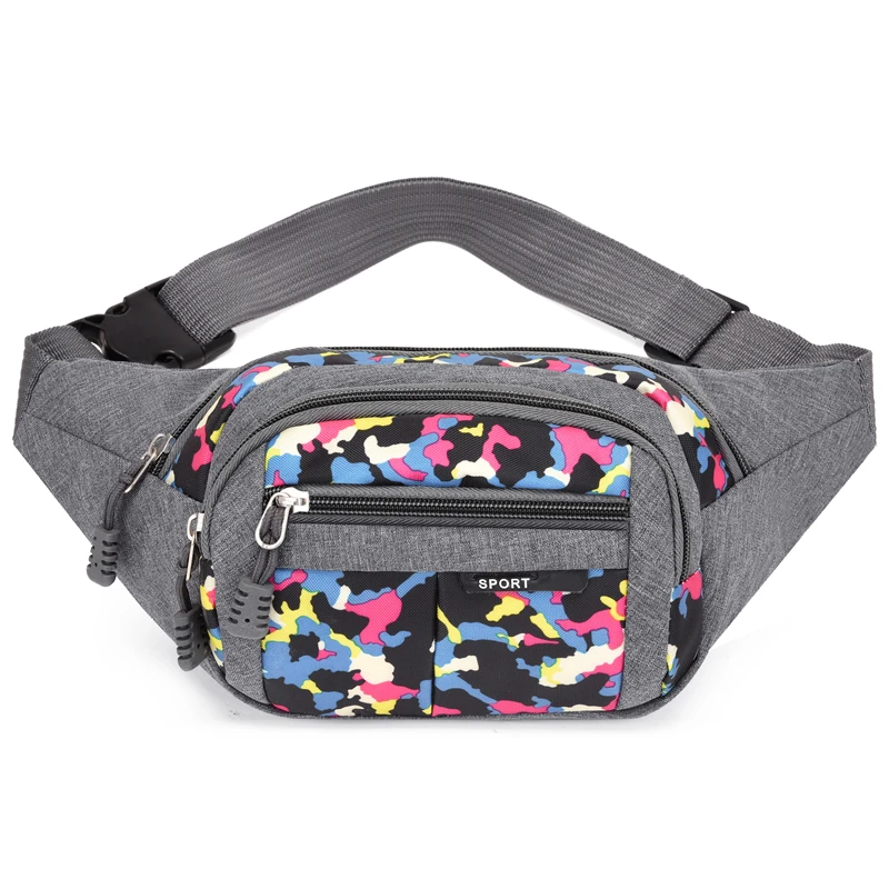Fashion women chest bag Wholesale women ultra-light fanny pack High quality camouflage color waist bags for shopping running