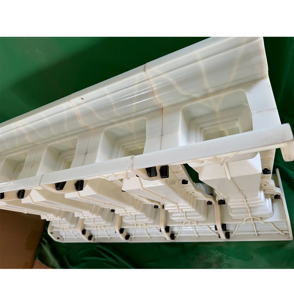 Casting in place plastic decorative square flower shape concrete baluster mold for sale concrete fence mold precast making mold