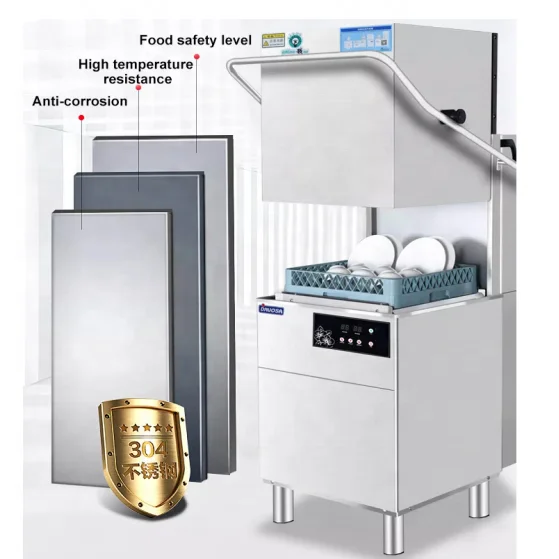 Customizable Power Commercial Dishwasher 304 Food-Grade Stainless Steel Freestanding for RV Restaurants and Hotels