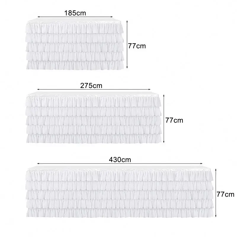 14ft Tulle Table Skirt Tutu Table Skirts Tableware Baby Shower Birthday Party Decorations Banquet Wedding Home Party Supplies