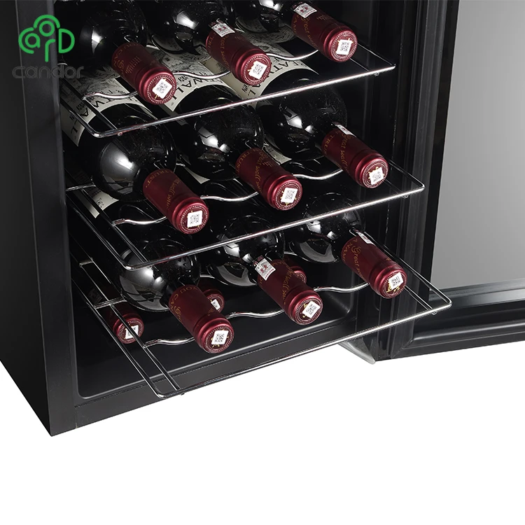 Factory supply cheap 18 bottle thermoelectric wine cooler refrigerator with stainless steel handle