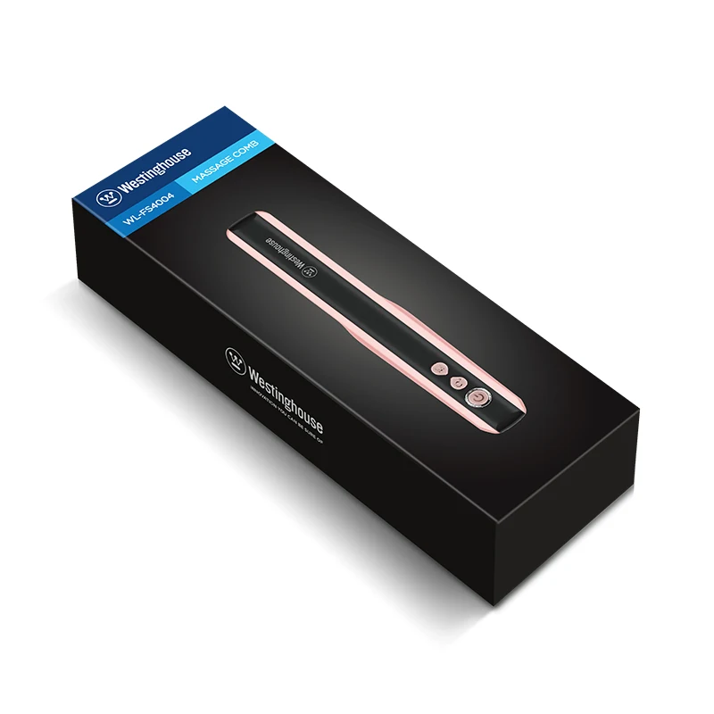 
Direct Selling Pink and Black Metal Cordless Convenient Hair Massage Comb Brush Gift Set for Daily Life 