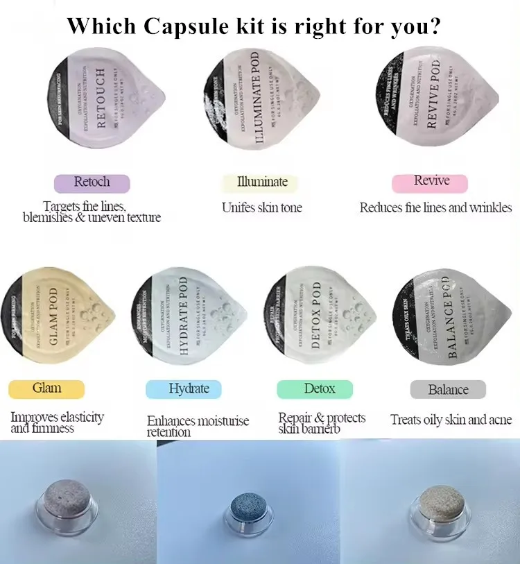 Skin care Glowskin O+ Oxygen bubble capsule skin whitening hydration CO2 oxygen facial Pods Kit