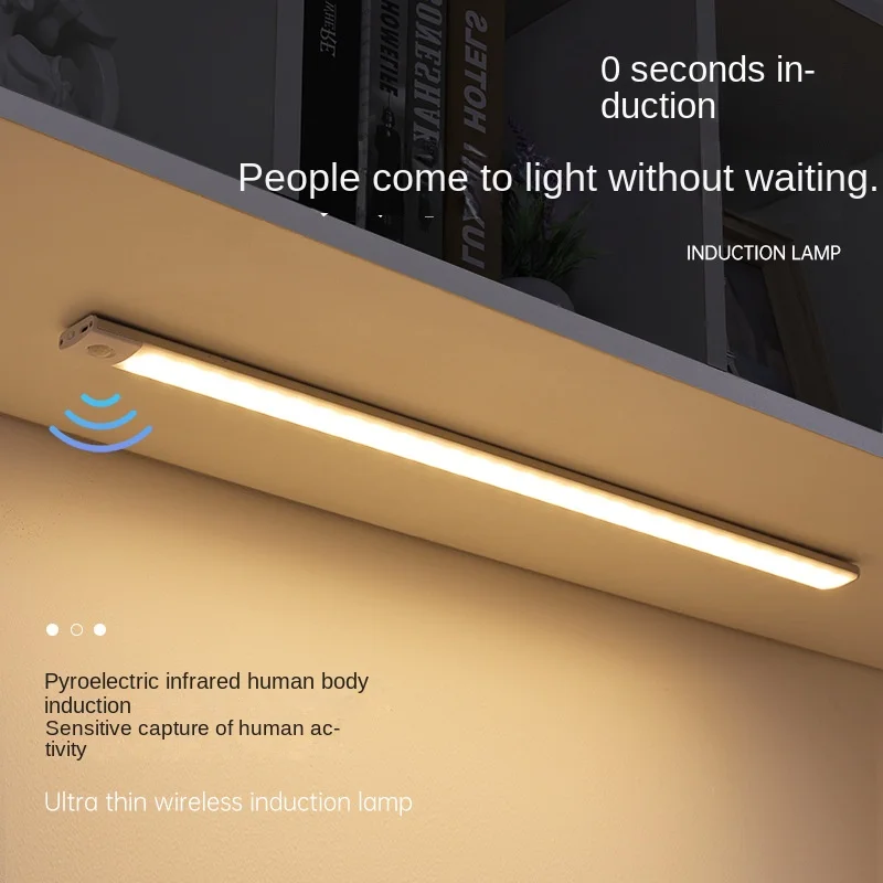 Spot goods Motion Sensor Under Cabinet Light 10cm USB Rechargeable Battery Operated Wireless Magnetic Dimmable LED Closet Light