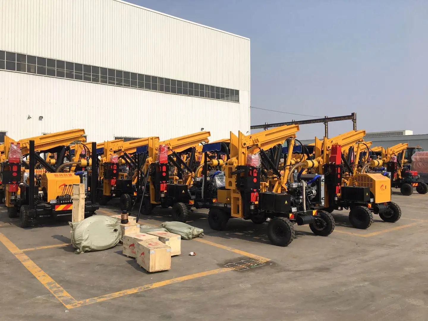 Highway guardrail construction small piling equipment hydraulic hammer micro pile driver