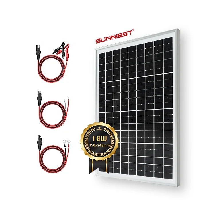Sunniest Customizable OME 10Watt 18Volt Portable Solar cell Panel for Camping Hiking Mobile Phone with 25 year quality guarantee