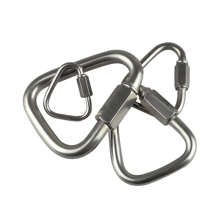 304 Stainless Steel Chain Link Triangle Ring Connecting Link Ring with Self Locking