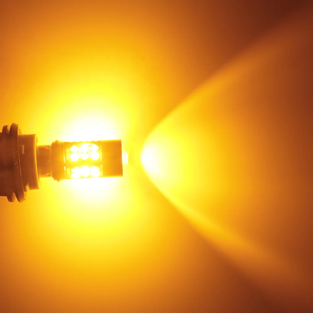 12 В постоянного тока 3030 светодиодная Автомобильная фара 1157 T25 3157 T20 WY21W 7443 белый и янтарный светодиодный сигнал поворота Стоп-сигнал Лампа