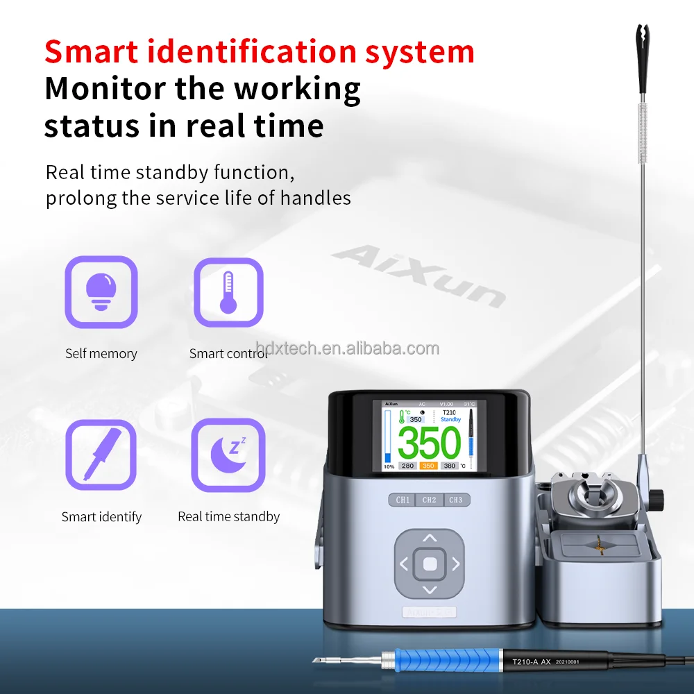 Регулируемая паяльная станция AiXun T410 для ремонта мобильных телефонов