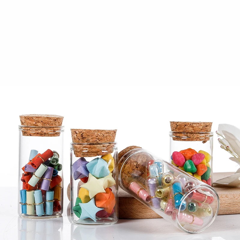 30mm Colorful Match Sticks Glass Jar Bottle Matches Wooden Matchsticks Bottle with Cork