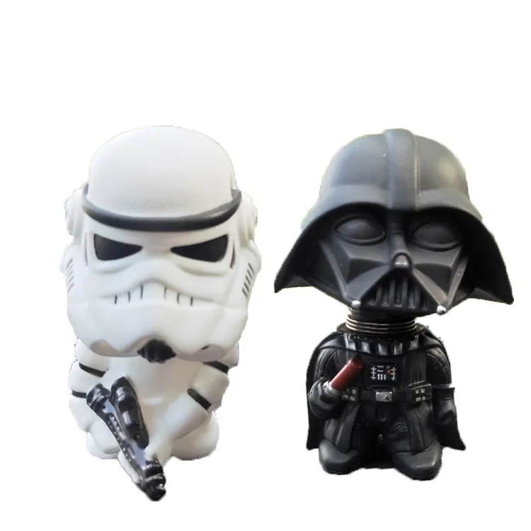 
Wholesale 10cm stormtrooper figurine Doll Black Warrior Model Toys PVC Darth Vader Action Figure for gifts 