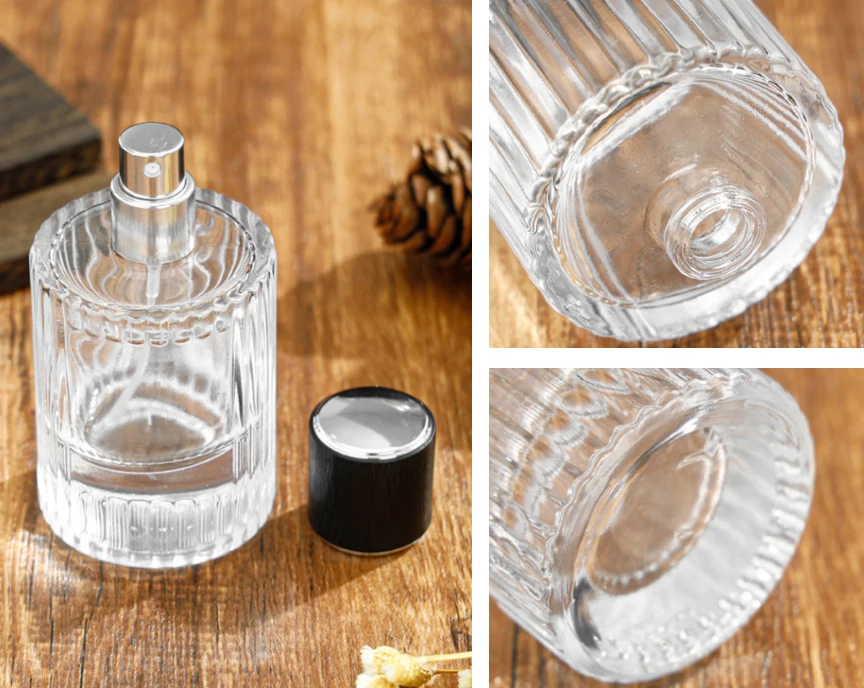 Custom Logo Elegance Carved Decor Glass Bottle Luxury Perfume Bottle Empty 50ML