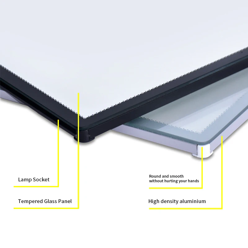 Custom size A1 Promotional LED light box 60.5*85CM 25.8w temper glass poster frame led advertising sign Menu light box indoor