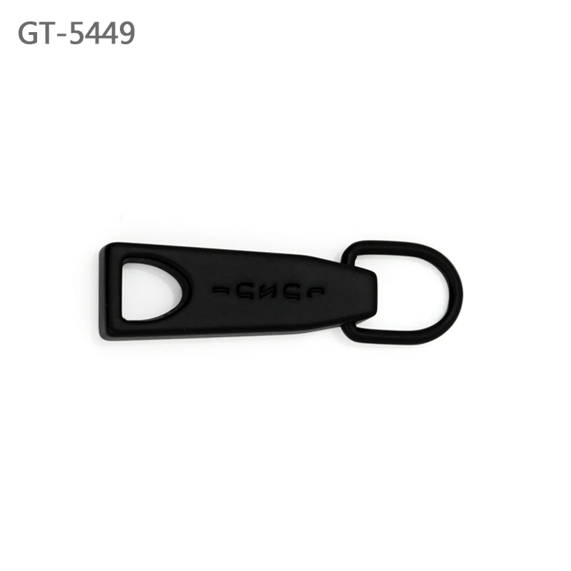 
China Manufacturer Custom Logo Black Paint Metal Zipper Puller for Handbags Garments Fabric 