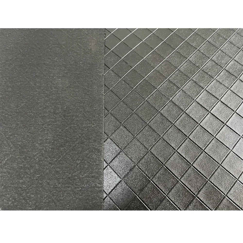 Solid Color Braid Grid Pattern Faux Leather Sheets Embossed Weave Leather Fabric For Bag Shoe Notebook