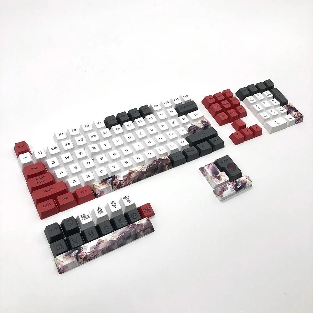152 клавиш OEM профильные колпачки PBT Сублимация для механической клавиатуры
