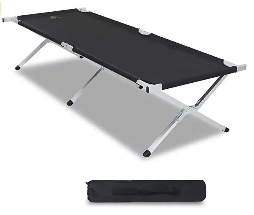 Stock Good Quality Folding Bed Aluminum Medical Bed Outdoor And Indoor With Carry Bag Camping Cot Extra Duty Camping Bed
