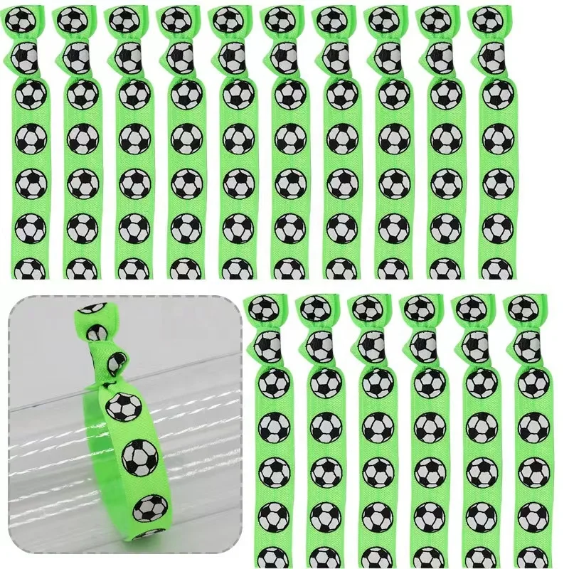 New Arrival Customized Sport Elastic Hair Band Women Girl 5/8 inch Logo Printed Football Hair Tie