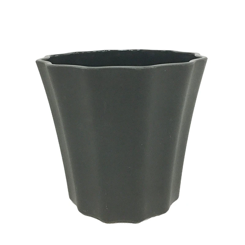 Luxury Wholesale Factory Ceramic Hotel Restaurant Polygonal Gear Orchid Pots Plant Decorative Pots