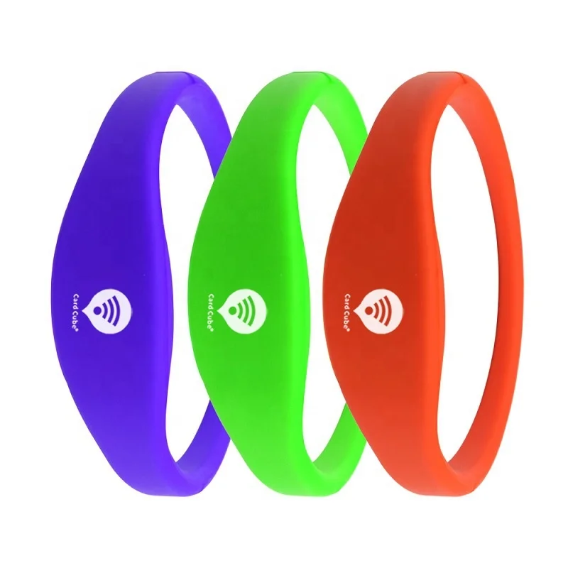Custom Waterproof Passive Nfc Bracelet Silicone Rfid Wristband