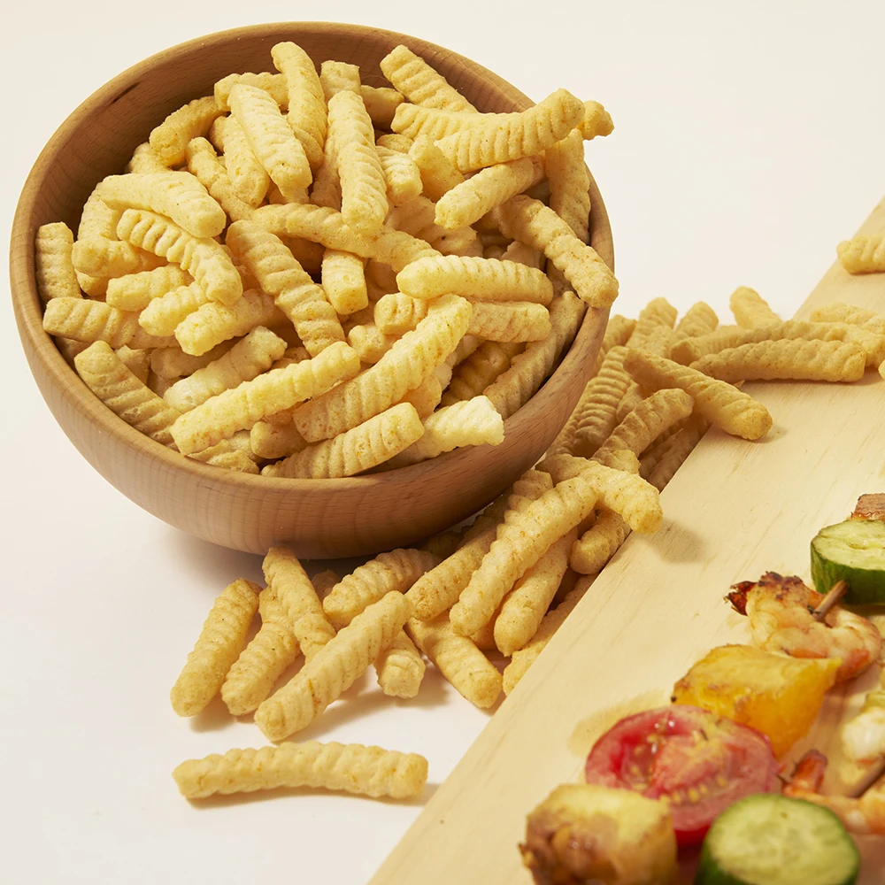 QINQIN OEM Prawn Cracker Spicy Flavor 80g Non-Fried Leisure Food Snacks Crispy Puffed Seafood Snacks Food
