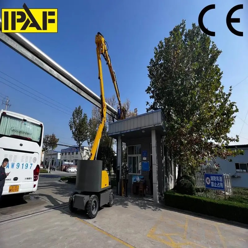 Cherry Picker Hydraulic Mobile Small Boom Lift Curved Arm Towable Track Electric Self Propelled Articulated Boom Lift
