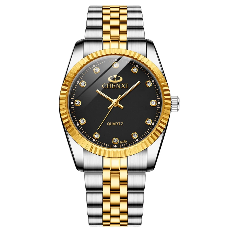 Hot Sale Lover Gift WatchWatch Luxury Business Stainless Steel Gold Watch Men and Women Classic Waterproof Couple