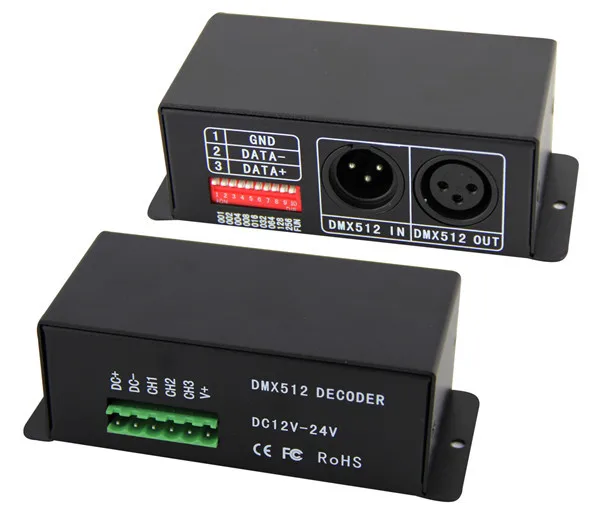 BC-803 DMX 512 3CH X 5A Decoder Led Controller DC 12V 24V 3 Channel DMX Decoder
