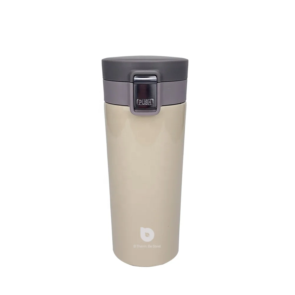 400ml 14oz Flip top Thermos Coffee Tea Travel Tumbler and Mug Stainless Steel Vacuum Flask Water Bottle Cup